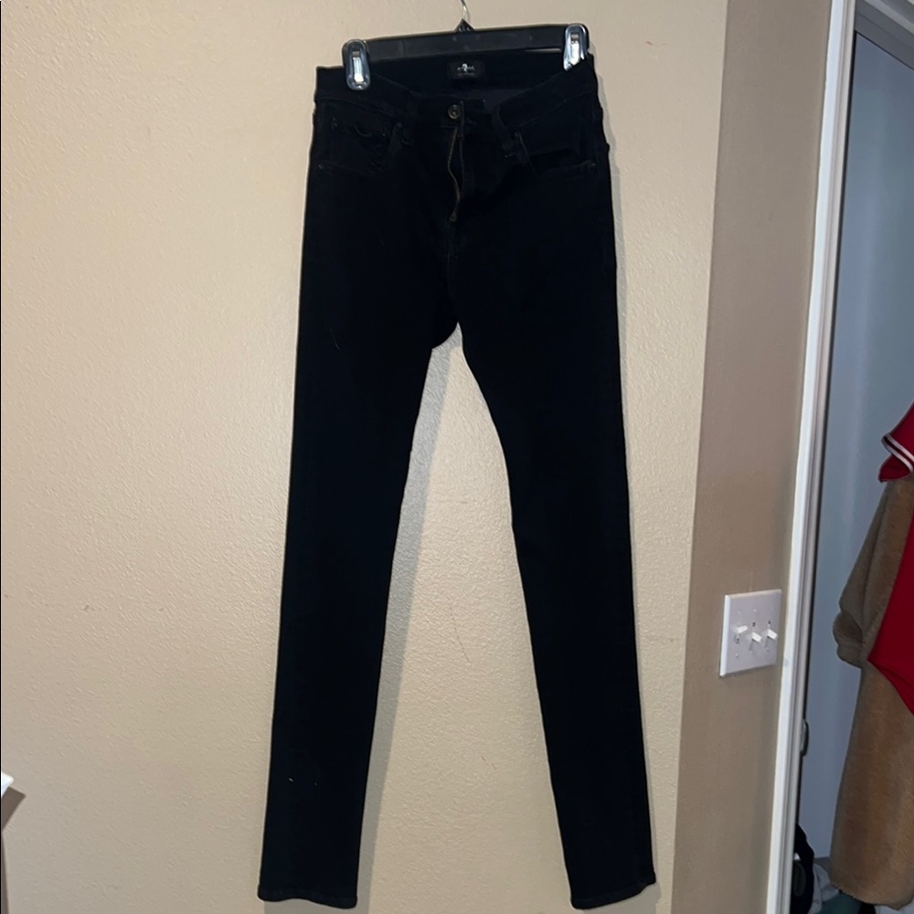 7 For All Mankind Black Skinny Jeans